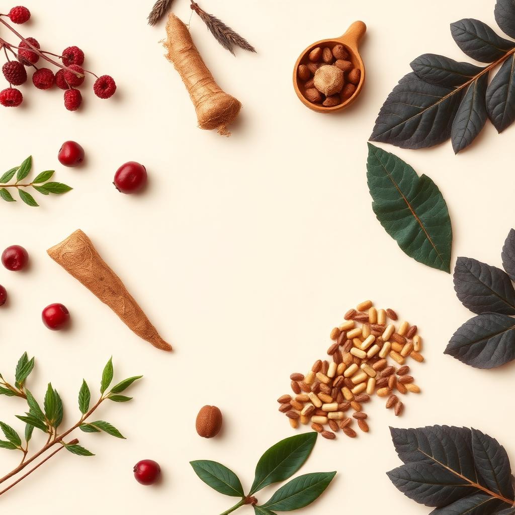 Natural OmniSurgeXL ingredients including berries, ginseng, maca