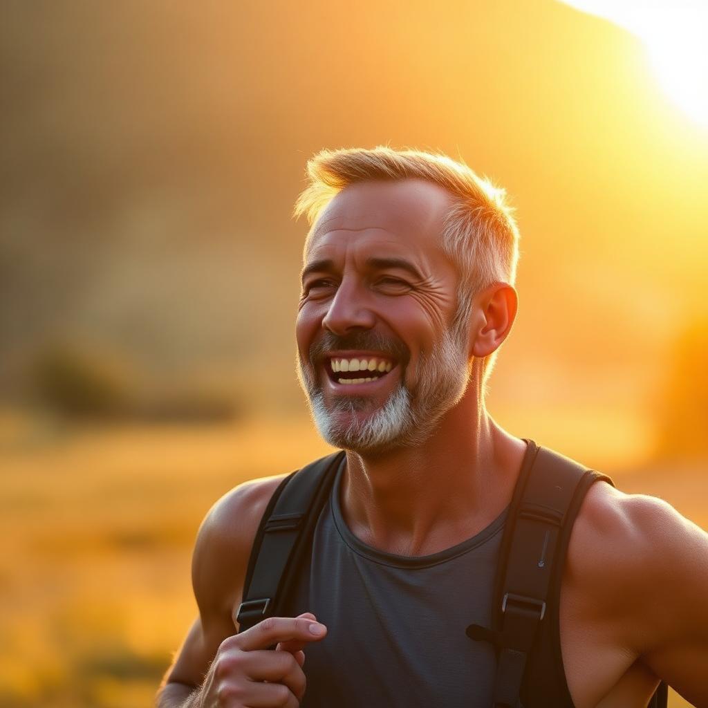 Man experiencing renewed vitality from OmniSurgeXL